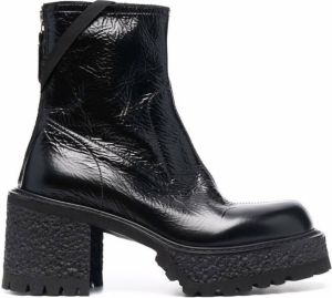 Premiata block-heel ankle boots Black