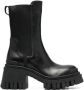 Premiata block-heel leather boots Black - Thumbnail 1