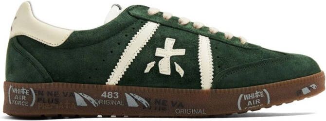 Premiata Bonnie suede panelled sneakers Green