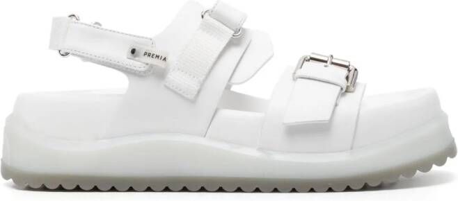 Premiata buckle-detail leather sandals White