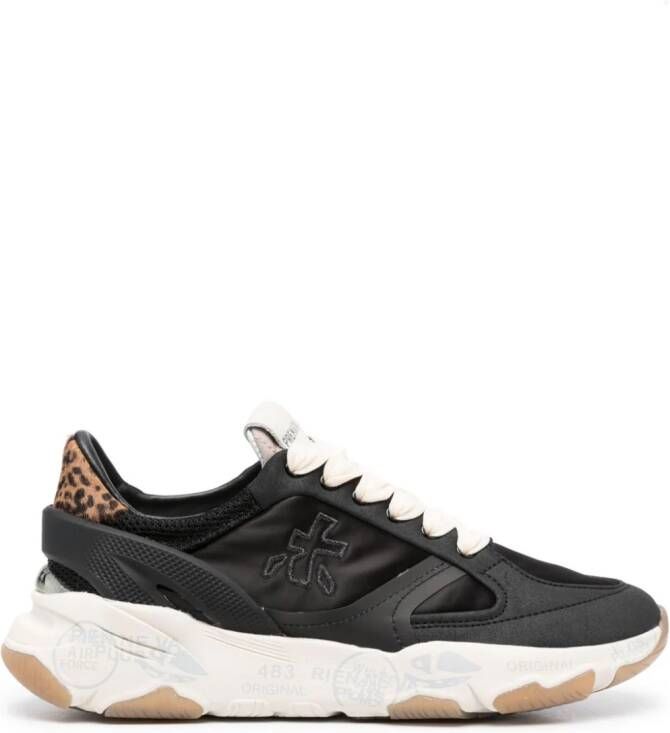 Premiata Buffy leather low-top sneakers Black