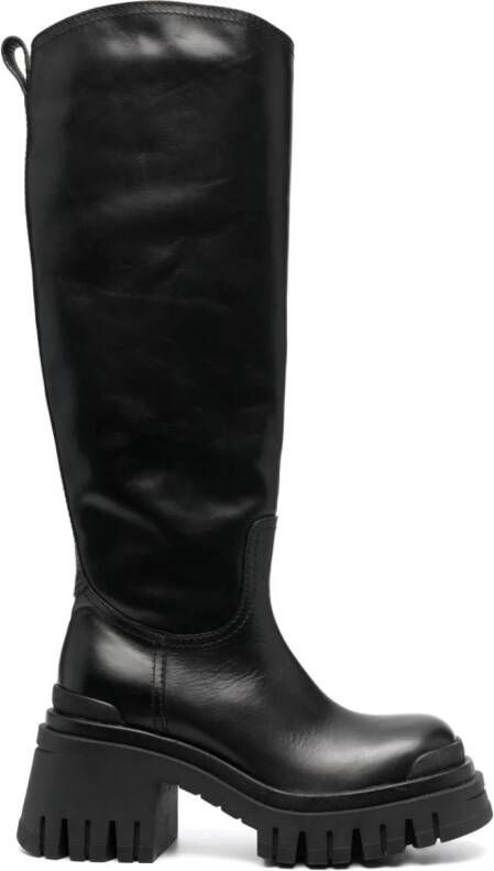 Premiata Butterfly side zip-fastening leather boots Black