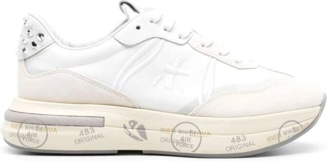 Premiata Cassie 6717 crystal-embellished sneakers White