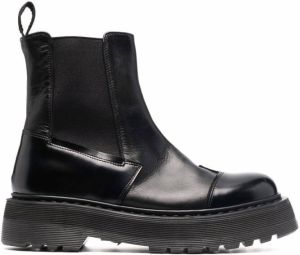 Premiata chunky leather Chelsea boots Black