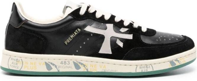 Premiata Clay low-top leather sneakers Black
