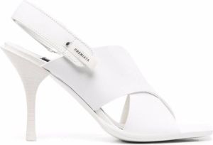 Premiata crossover-strap leather sandals White