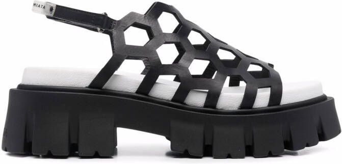 Premiata cut-out detail sandals Black
