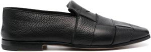 Premiata double-strap detail leather loafers Black