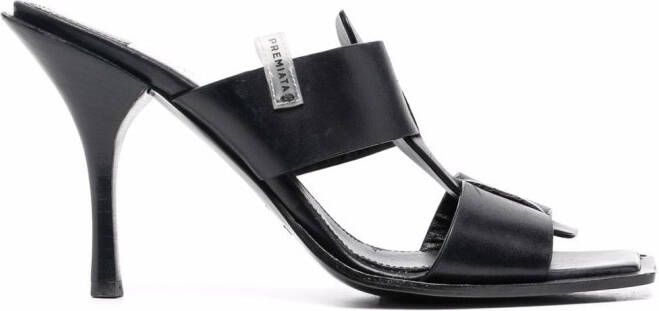 Premiata double-strap leather sandals Black
