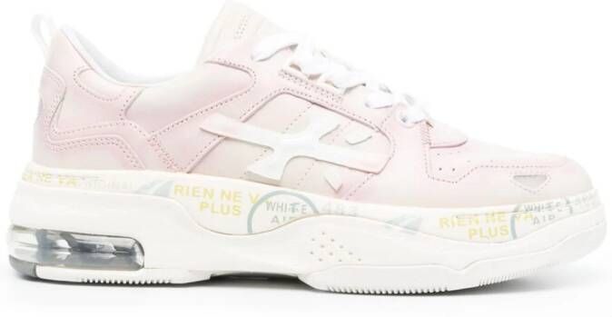 Premiata Drake logo-patch sneakers Pink