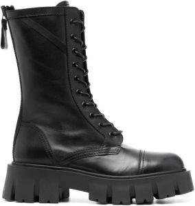 Premiata Gaucho platform lace-up boots Black