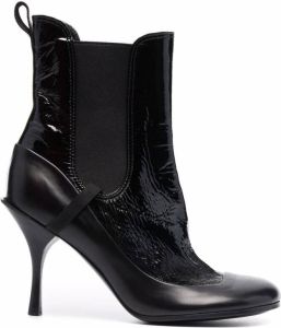 Premiata heeled leather boots Black