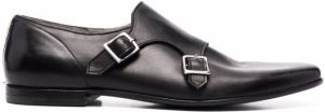 Premiata high-shine leather monk shoes Black