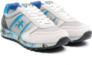 Premiata Kids lace-up leather trainers Grey