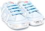 Premiata Kids logo-patch lace-up sneakers Blue - Thumbnail 1