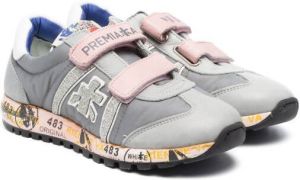 Premiata Kids Lucy touch-strap low-top sneakers Grey