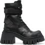 Premiata lace-up 85mm block-heeled boots Black - Thumbnail 1
