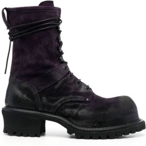 Premiata lace-up ankle boots Purple