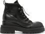 Premiata lace-up leather ankle boots Black - Thumbnail 1