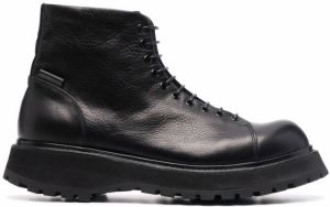 Premiata lace-up leather boots Black