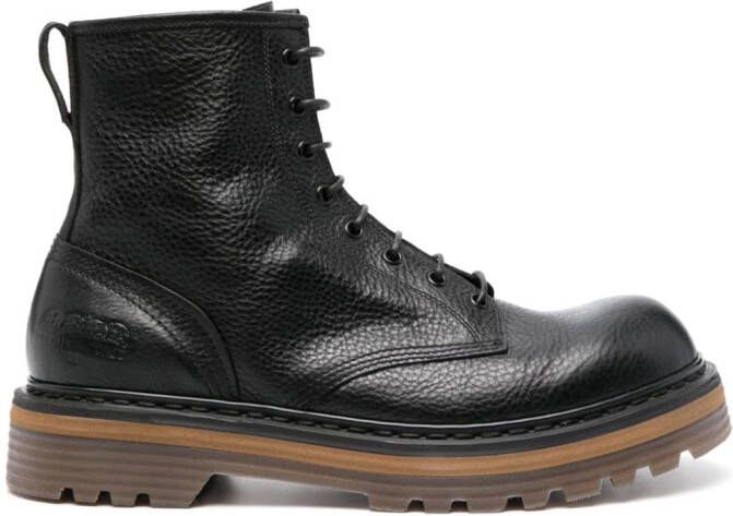 Premiata leather combat boots Black