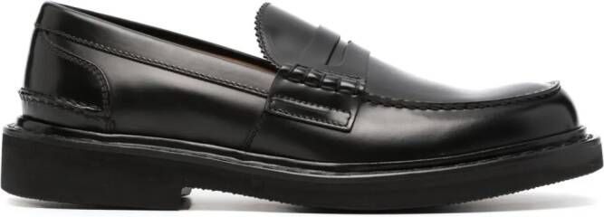 Premiata leather penny loafers Black