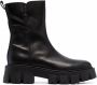 Premiata leather shearling boots Black - Thumbnail 1