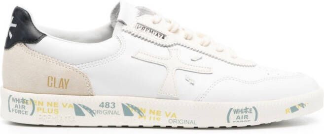 Premiata logo-patch low-top sneakers White
