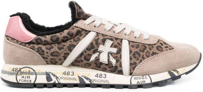 Premiata Lucy leopard-print sneakers Brown
