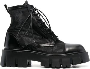 Premiata mesh-panel boots Black