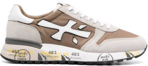 Premiata Mick panelled lace-up sneakers Brown