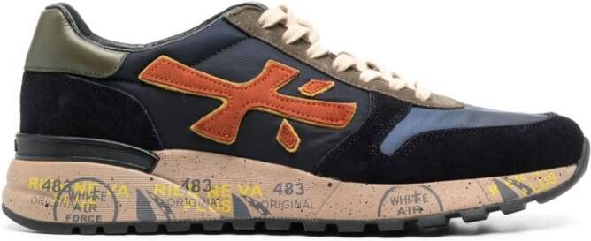 Premiata Mick panelled leather sneakers Blue