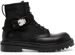 Premiata panelled ankle boots Black