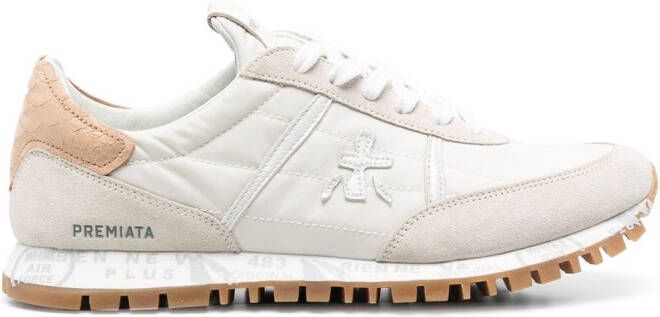 Premiata panelled low-top sneakers Neutrals
