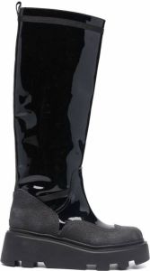 Premiata patent leather boots Black