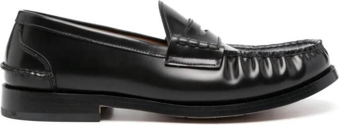 Premiata penny-slot leather loafers Black
