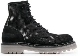 Premiata perforated-design boots Black