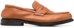 Premiata round-toe leather loafers Brown