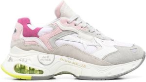 Premiata Sharky panelled lace-up sneakers Pink