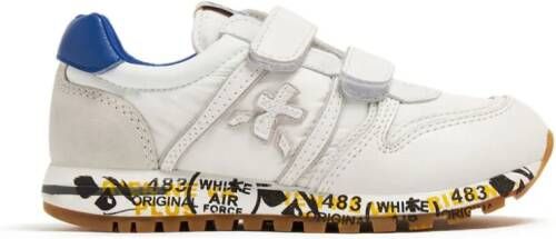 Premiata Sky touch-strap suede sneakers White