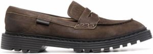 Premiata slip-on suede penny loafers Green
