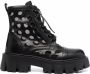 Premiata spotted leather ankle boots Black - Thumbnail 1