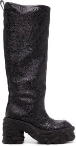 Premiata textured platform boots Black