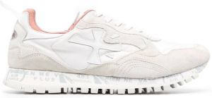 Premiata tonal panelled lace-up sneakers White