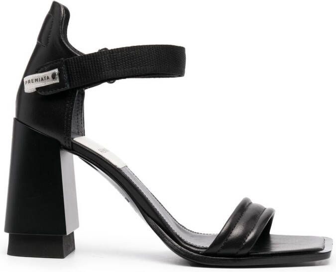 Premiata touch-strap 95mm block-heel sandals Black