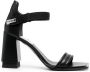 Premiata touch-strap 95mm block-heel sandals Black - Thumbnail 1