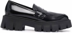 Premiata Wild high-shine chunky leather loafers Black