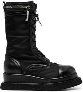 Premiata zip-detail ankle boots Black
