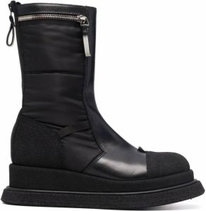 Premiata zip-detail leather boots Black