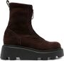 Premiata zip-up ankle-length suede boots Brown - Thumbnail 1